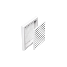dalap Műanyag szellőzőrács rovarhálóval 154x154 mm hűtés, fűtés szerelvény
