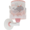 Dalber Whale Dreams fehér-rózsaszín gyerek fali lámpa (DA-61179S) E27 1 izzós IP20