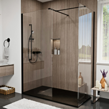  DALIA black walk-in zuhanyfal kád, zuhanykabin