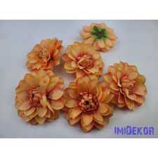  Dália selyemvirág fej 11cm - Világos Narancs dekorációs kellék