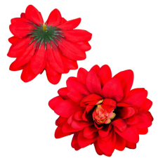  Dália virágfej D10cm bordó D7 24db/csom dekorációs kellék