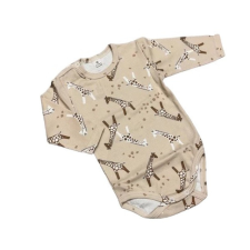 Dalma Hosszú Ujjú Body - Bézs Zsiráfos - 74 kombidressz, body