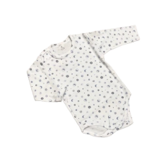 Dalma Hosszú Ujjú Body - Fehér/Kék Csillagos Holdas - 86 kombidressz, body