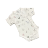 Dalma Réklis rövid ujjú body - Fehér Apró Mezei Virágos - 50