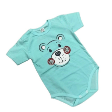 Dalma Rövid ujjú Body - Kék Macis - 80 kombidressz, body