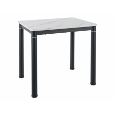  Damar Márvány Étkezőasztal MDF Fehér-Fekete Modern bútor
