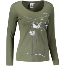 Dámské triko s dlouhým rukávem ALTISPORT CARRYOVER ALW043169 KHAKI méret: M női póló