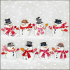  Dancing snowmen papírszalvéta 33x33cm, 20db-os