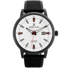 Daniel Klein férfi karóra, kvarc, fekete szilikon szíj, WR50, 46 mm karóra