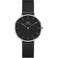 Daniel Wellington női karóra, Petite 32 mm, ezüst tok, fekete számlap karóra