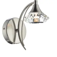 Dar Lighting glamour kristály modern fali lámpa luther szatén króm darlut0746 világítás