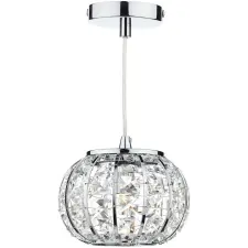 Dar Lighting glamour kristály modern függeszték rae csiszolt króm darrae0150 világítás