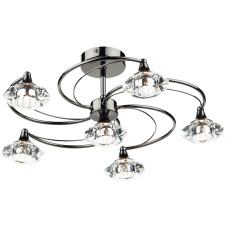 Dar Lighting glamour kristály modern mennyezeti lámpa luther fekete króm darlut0667 világítás