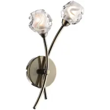 Dar Lighting glamour modern fali lámpa seattle antik sárgaréz átlátszó darsea0975 világítás