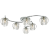 Dar Lighting glamour modern mennyezeti lámpa elma csiszolt króm átlátszó darelm6450