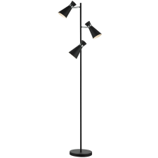Dar Lighting modern állólámpa ashworth fekete csiszolt króm darash4922 világítás