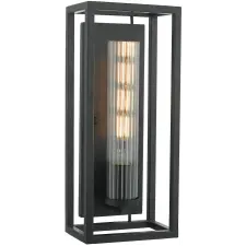 Dar Lighting modern fali lámpa felipe fekete átlátszó darfel0722 világítás