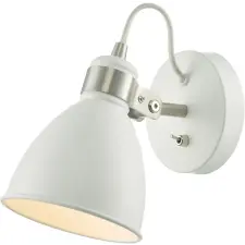 Dar Lighting modern fali lámpa frederick fehér szatén króm darfre0702 világítás