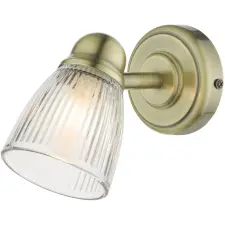Dar Lighting modern fürdőszobai lámpa cedric antik sárgaréz átlátszó darced0775 világítás