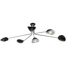 Dar Lighting modern mennyezeti lámpa krug fekete csiszolt króm darkru6422 világítás