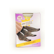  Darja kockás mintás bokafix, 20 DEN, m:36-41, 1 pár sárga