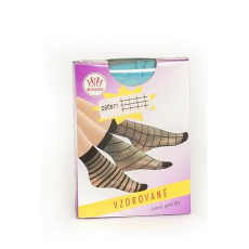  Darja kockás mintás bokafix, 20 DEN, m:36-41, 1 pár türkizkék