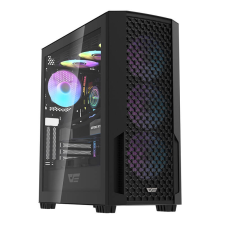 DarkFlash DF2100 Számítógépház - Fekete (DF2100 BLACK) számítógép ház