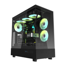 DarkFlash DPX90 Midi Torony Számítógépház - Fekete (DPX90 BLACK) számítógép ház
