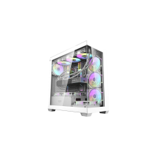 DarkFlash DS900 számítógépház (fehér) + 7 ARGB ventilátorok számítógép ház