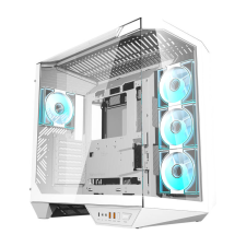 DarkFlash DY470 Full Tower Számítógépház + 4db 120mm ventilátor - Fehér (DY470 WHITE) számítógép ház