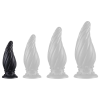 DarkSil Plug Spiral Pik – prémium spirális anális kényeztető, fekete