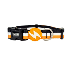 Dashi Stripes Orange&amp;Black nyakörv nyakörv, póráz, hám kutyáknak