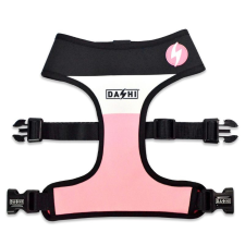 Dashi Stripes Pink&amp;Black Kétoldalas hám L (57-77cmx42cm) nyakörv, póráz, hám kutyáknak