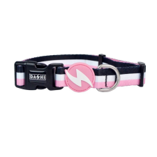 Dashi Stripes Pink&amp;Black nyakörv L (46-72cm) nyakörv, póráz, hám kutyáknak