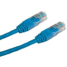 Datacom CAT5E UTP, 0.25m, kék kábel és adapter