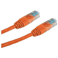 Datacom CAT5E UTP, 0,5m, narancssárga kábel és adapter