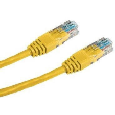 Datacom CAT6 UTP, 1m, sárga kábel és adapter