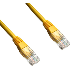 Datacom CAT6, UTP, 2m, sárga kábel és adapter