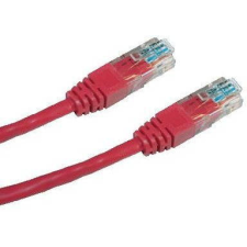 Datacom CAT6, UTP, 5m, piros kábel és adapter