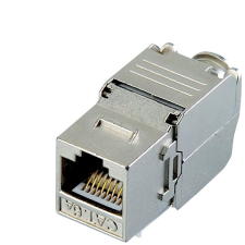 Datacom Keystone RJ45 STP CAT6A önvágó, ezüst kábel és adapter