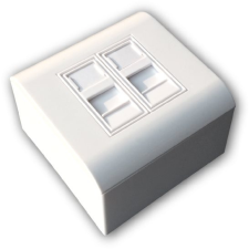 Datacom moduláris, STP, CAT6A, 2× RJ45 kábel és adapter