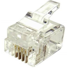 Datacom , RJ11, CAT3, UTP, 6p4c, nem árnyékolt, halmozott, lanko, 100-pack kábel és adapter