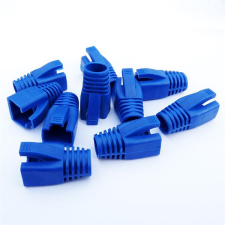 Datacom RJ45 törésgátló, CAT6A, CAT7, kék, 10db kábel és adapter