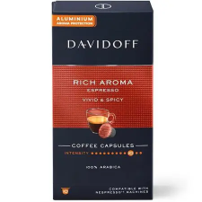 Davidoff Kávékapszula, Nespresso® kompatibilis, 10 db, DAVIDOFF "Rich Aroma" kávé