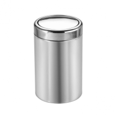 DAY-CO METAL Rozsdamentes acél henger billenőfedeles szemetes 12L, fényes szemetes