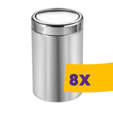 Dayco rozsdamentes acél billenőfedeles szemetes 12L (Karton - 8 db) szemetes