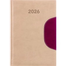 DAYLINER Memphis Naptár tervező A5 napi 2026 bézs-padlizsán határidőnapló