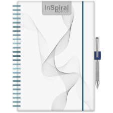DAYLINER Naptár, tervező, A5, heti, DAYLINER, "InSpiral", fehér-kék határidőnapló