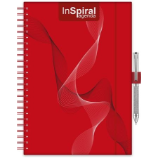 DAYLINER Naptár, tervező, A5, heti, DAYLINER, "InSpiral", piros-piros naptár, kalendárium