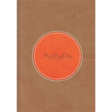 DAYLINER Naptár, tervező, A5, napi, DAYLINER "Central", barna-narancs határidőnapló